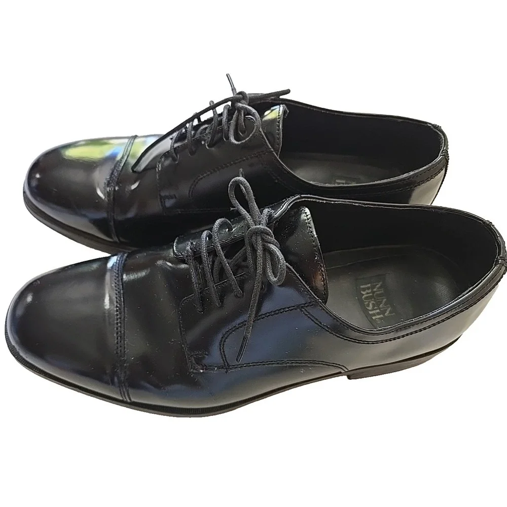 Nunn Bush Dress Shoes Men's 10M Black Leather Oxford Comfort Gel Insole